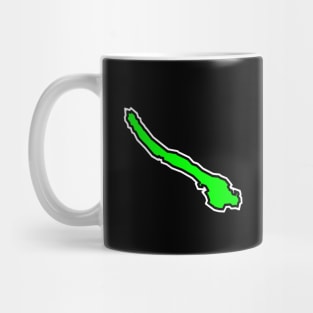 Galiano Island Silhouette - Lime Green Colour - Simple - Galiano Island Mug